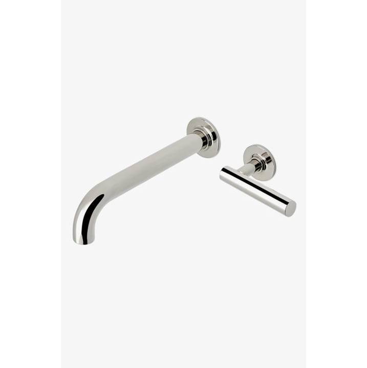 Waterworks COMMERCIAL ONLY Bond Solo Series Wall Mounted Lavatory Faucet with Single Straight Lever Handle in Flat Dark Nickel PVD, 1.2 gpm (4.5L/min)